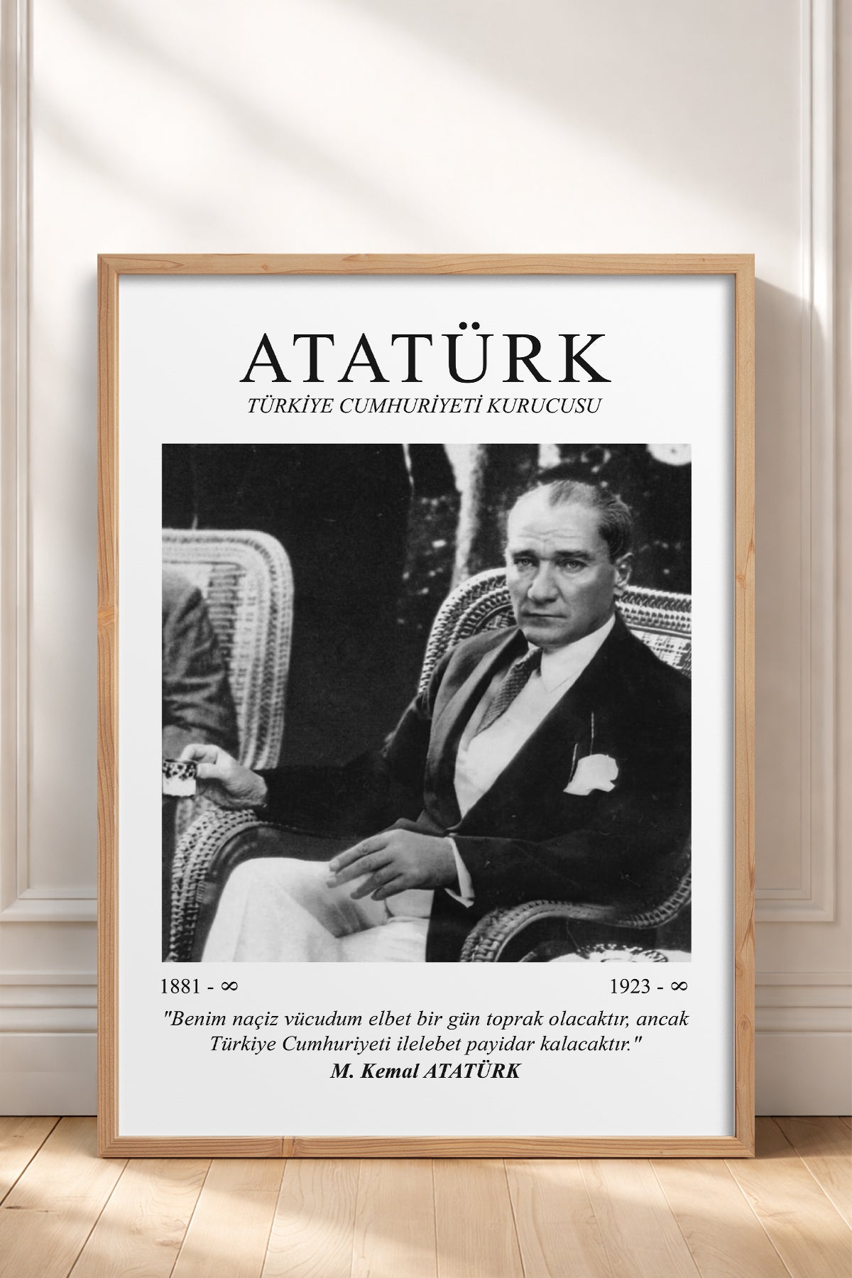 HOMEPACK Ahşap Çerçeveli Tablo Çerçeveli Poster Sanatsal Modern Duvar Dekoru ATA-08
