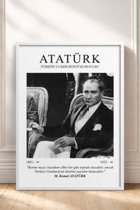 HOMEPACK Ahşap Çerçeveli Tablo Çerçeveli Poster Sanatsal Modern Duvar Dekoru ATA-08