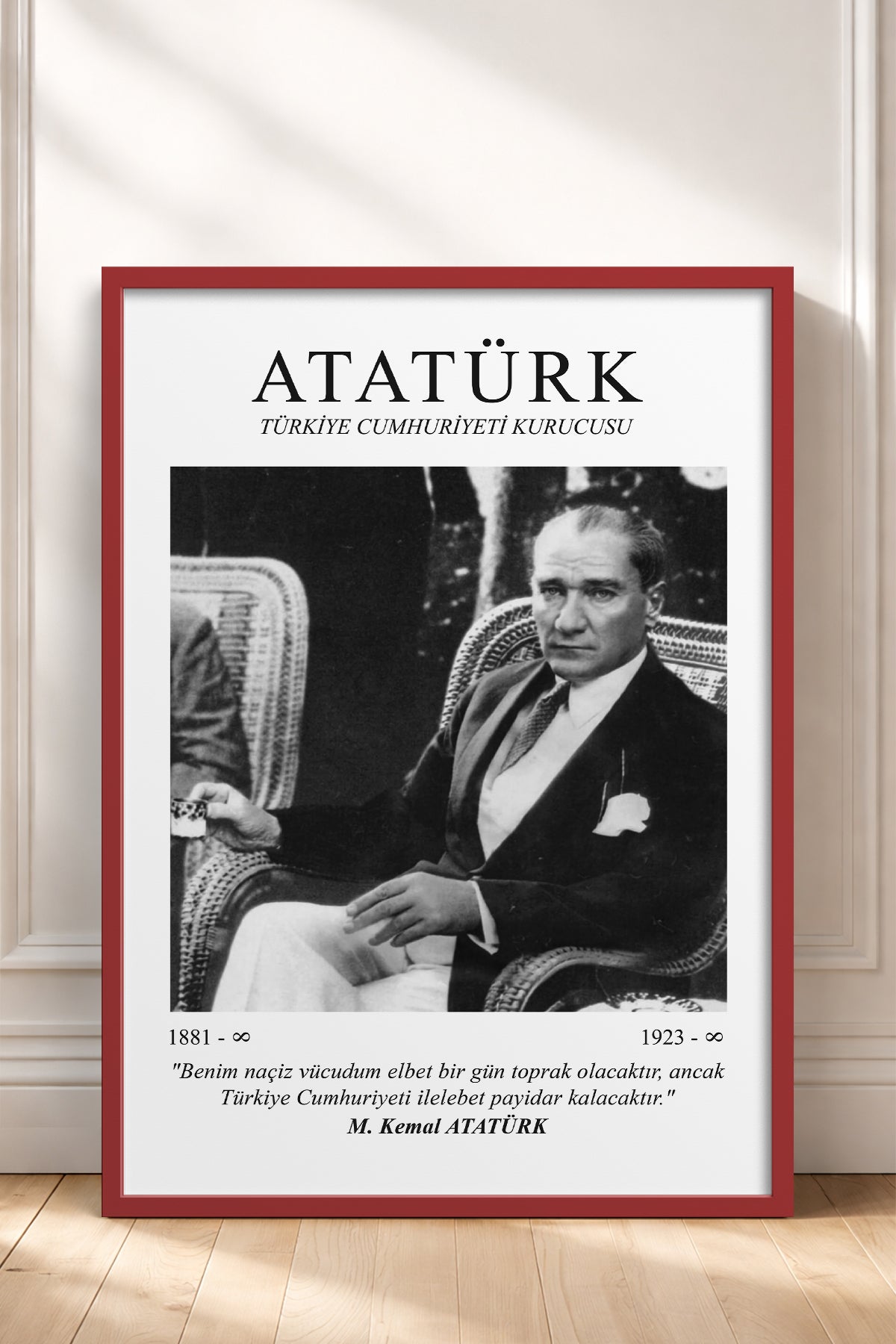 HOMEPACK Ahşap Çerçeveli Tablo Çerçeveli Poster Sanatsal Modern Duvar Dekoru ATA-08