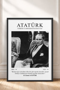 HOMEPACK Ahşap Çerçeveli Tablo Çerçeveli Poster Sanatsal Modern Duvar Dekoru ATA-08