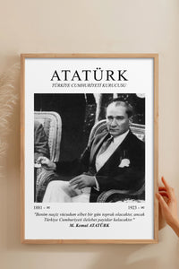 HOMEPACK Ahşap Çerçeveli Tablo Çerçeveli Poster Sanatsal Modern Duvar Dekoru ATA-08