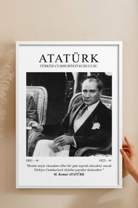 HOMEPACK Ahşap Çerçeveli Tablo Çerçeveli Poster Sanatsal Modern Duvar Dekoru ATA-08