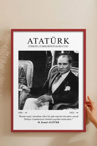 HOMEPACK Ahşap Çerçeveli Tablo Çerçeveli Poster Sanatsal Modern Duvar Dekoru ATA-08