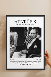 HOMEPACK Ahşap Çerçeveli Tablo Çerçeveli Poster Sanatsal Modern Duvar Dekoru ATA-08