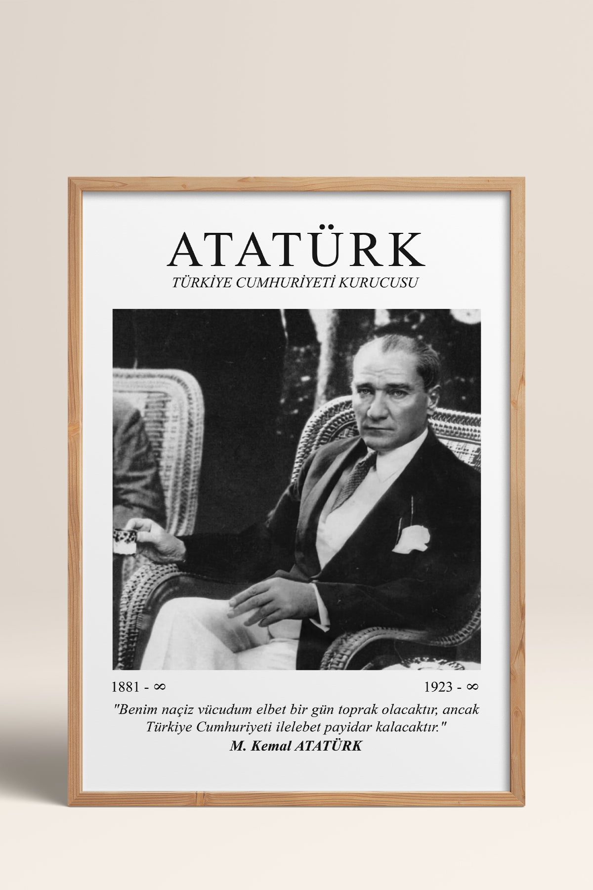 HOMEPACK Ahşap Çerçeveli Tablo Çerçeveli Poster Sanatsal Modern Duvar Dekoru ATA-08