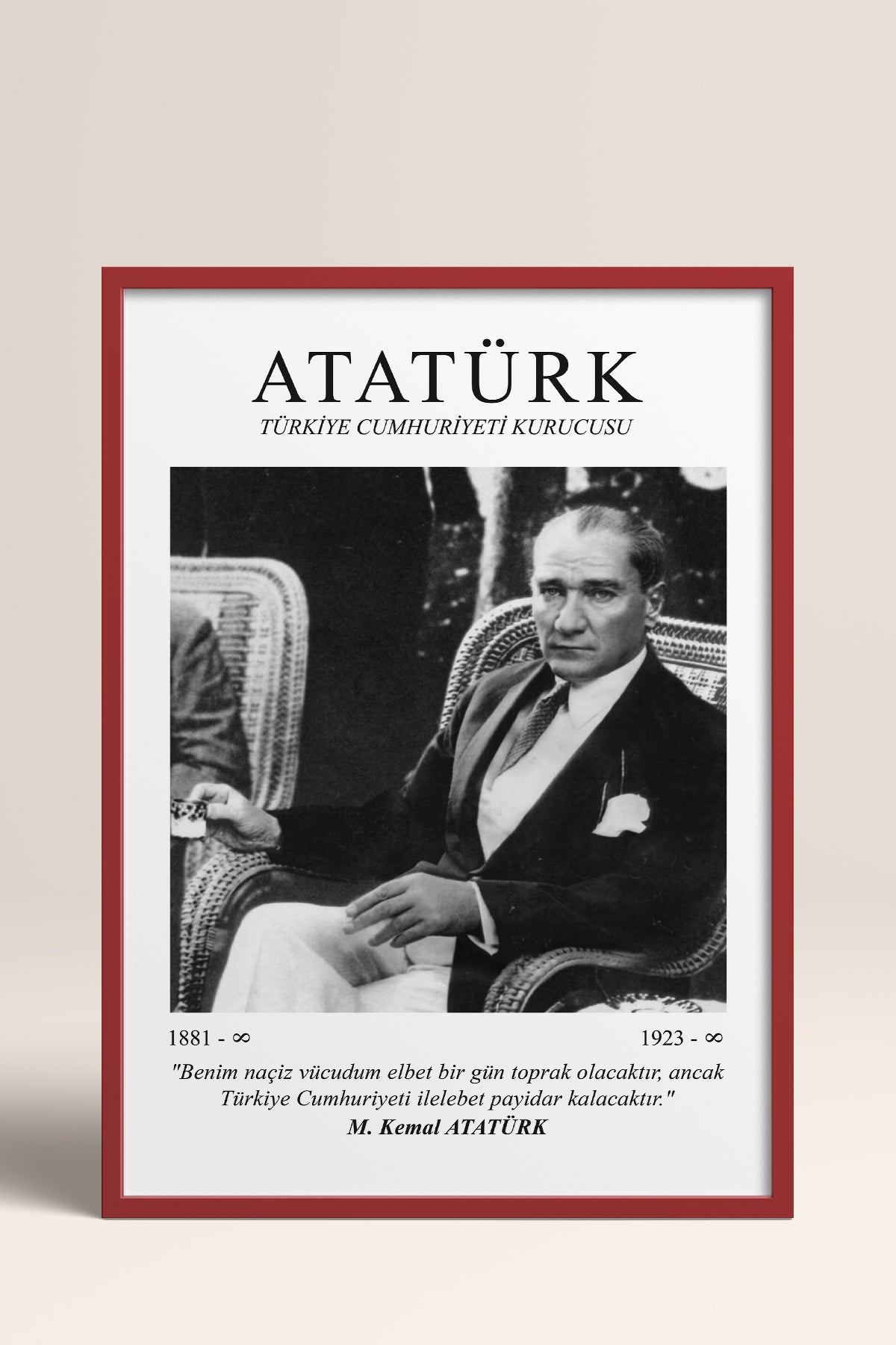 HOMEPACK Ahşap Çerçeveli Tablo Çerçeveli Poster Sanatsal Modern Duvar Dekoru ATA-08
