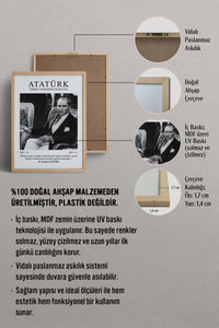 HOMEPACK Ahşap Çerçeveli Tablo Çerçeveli Poster Sanatsal Modern Duvar Dekoru ATA-08
