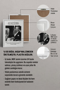 HOMEPACK Ahşap Çerçeveli Tablo Çerçeveli Poster Sanatsal Modern Duvar Dekoru ATA-08