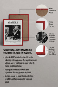 HOMEPACK Ahşap Çerçeveli Tablo Çerçeveli Poster Sanatsal Modern Duvar Dekoru ATA-08