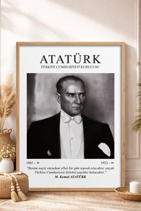 HOMEPACK Ahşap Çerçeveli Tablo Çerçeveli Poster Sanatsal Modern Duvar Dekoru ATA-09