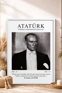 HOMEPACK Ahşap Çerçeveli Tablo Çerçeveli Poster Sanatsal Modern Duvar Dekoru ATA-09