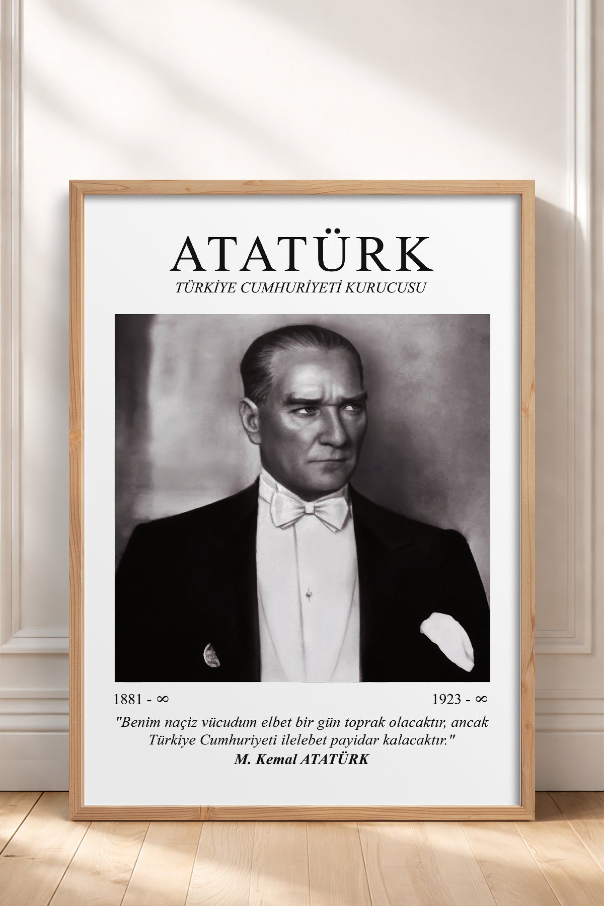 HOMEPACK Ahşap Çerçeveli Tablo Çerçeveli Poster Sanatsal Modern Duvar Dekoru ATA-09