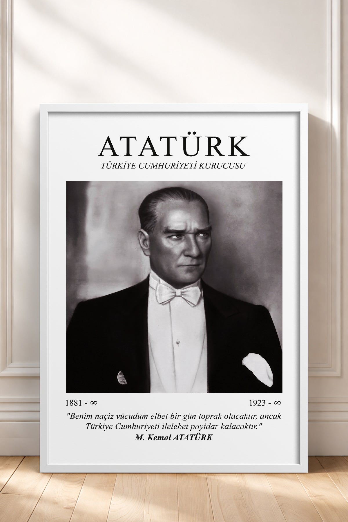 HOMEPACK Ahşap Çerçeveli Tablo Çerçeveli Poster Sanatsal Modern Duvar Dekoru ATA-09
