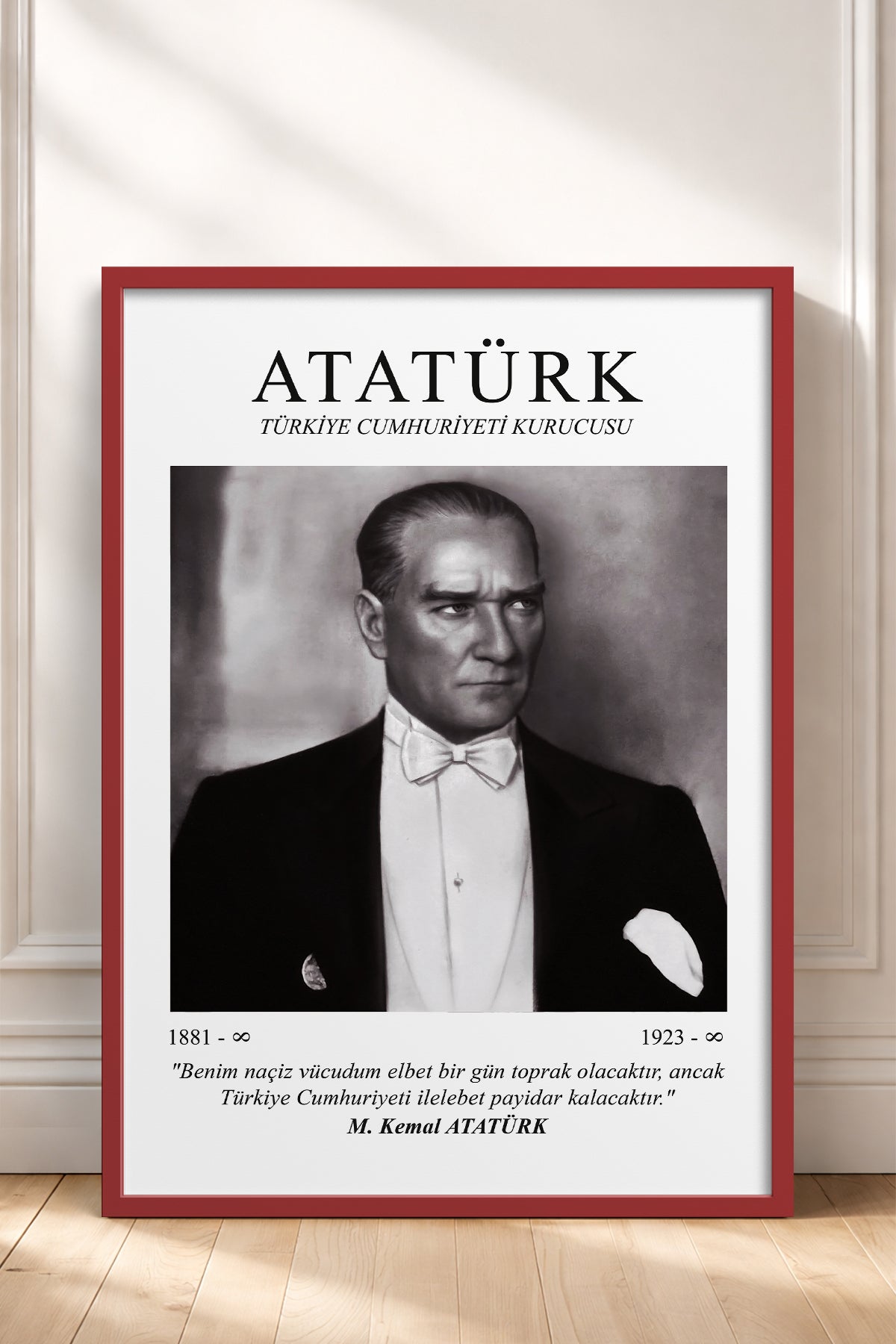 HOMEPACK Ahşap Çerçeveli Tablo Çerçeveli Poster Sanatsal Modern Duvar Dekoru ATA-09