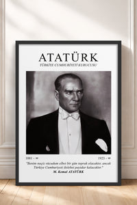 HOMEPACK Ahşap Çerçeveli Tablo Çerçeveli Poster Sanatsal Modern Duvar Dekoru ATA-09