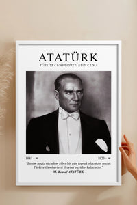 HOMEPACK Ahşap Çerçeveli Tablo Çerçeveli Poster Sanatsal Modern Duvar Dekoru ATA-09