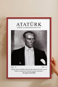 HOMEPACK Ahşap Çerçeveli Tablo Çerçeveli Poster Sanatsal Modern Duvar Dekoru ATA-09