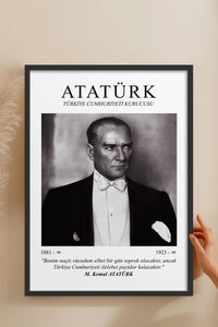HOMEPACK Ahşap Çerçeveli Tablo Çerçeveli Poster Sanatsal Modern Duvar Dekoru ATA-09
