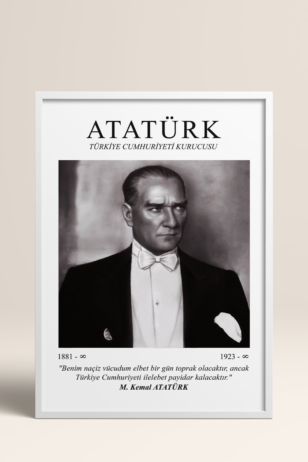 HOMEPACK Ahşap Çerçeveli Tablo Çerçeveli Poster Sanatsal Modern Duvar Dekoru ATA-09