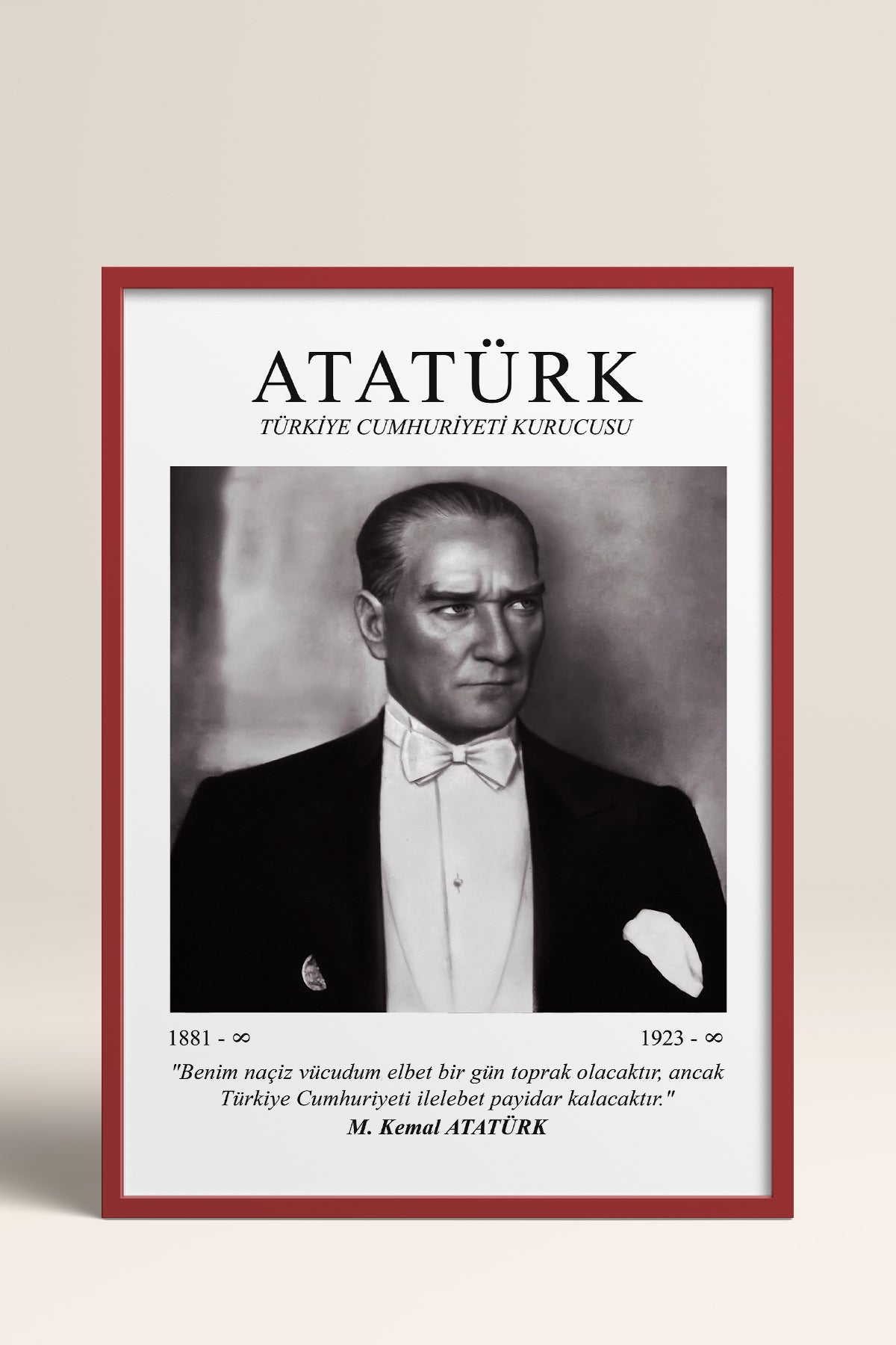 HOMEPACK Ahşap Çerçeveli Tablo Çerçeveli Poster Sanatsal Modern Duvar Dekoru ATA-09