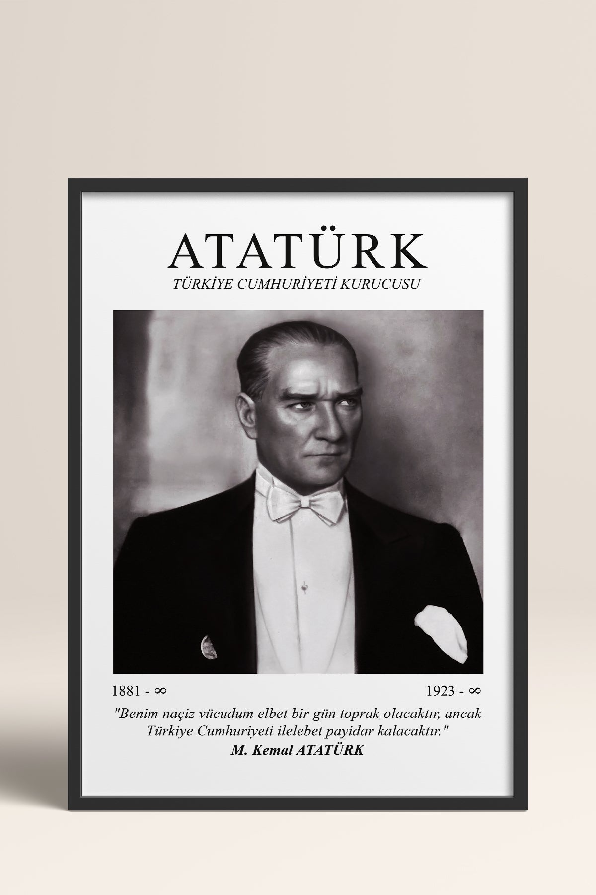 HOMEPACK Ahşap Çerçeveli Tablo Çerçeveli Poster Sanatsal Modern Duvar Dekoru ATA-09