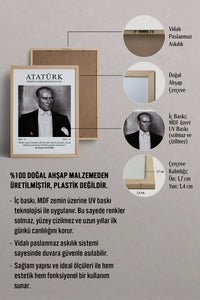 HOMEPACK Ahşap Çerçeveli Tablo Çerçeveli Poster Sanatsal Modern Duvar Dekoru ATA-09