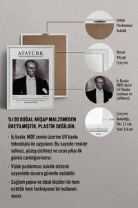 HOMEPACK Ahşap Çerçeveli Tablo Çerçeveli Poster Sanatsal Modern Duvar Dekoru ATA-09