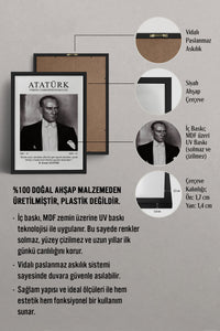 HOMEPACK Ahşap Çerçeveli Tablo Çerçeveli Poster Sanatsal Modern Duvar Dekoru ATA-09
