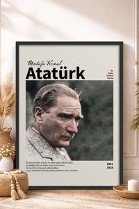 HOMEPACK Ahşap Çerçeveli Tablo Çerçeveli Poster Sanatsal Modern Duvar Dekoru ATA-10
