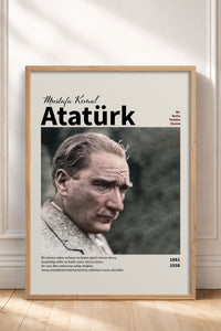 HOMEPACK Ahşap Çerçeveli Tablo Çerçeveli Poster Sanatsal Modern Duvar Dekoru ATA-10