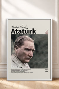 HOMEPACK Ahşap Çerçeveli Tablo Çerçeveli Poster Sanatsal Modern Duvar Dekoru ATA-10