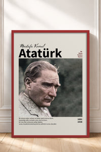 HOMEPACK Ahşap Çerçeveli Tablo Çerçeveli Poster Sanatsal Modern Duvar Dekoru ATA-10