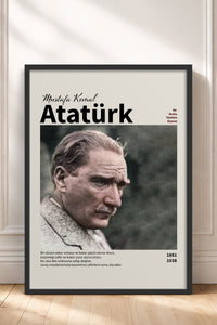 HOMEPACK Ahşap Çerçeveli Tablo Çerçeveli Poster Sanatsal Modern Duvar Dekoru ATA-10