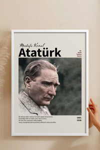 HOMEPACK Ahşap Çerçeveli Tablo Çerçeveli Poster Sanatsal Modern Duvar Dekoru ATA-10