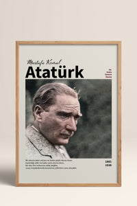 HOMEPACK Ahşap Çerçeveli Tablo Çerçeveli Poster Sanatsal Modern Duvar Dekoru ATA-10