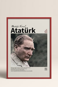 HOMEPACK Ahşap Çerçeveli Tablo Çerçeveli Poster Sanatsal Modern Duvar Dekoru ATA-10