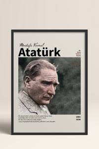 HOMEPACK Ahşap Çerçeveli Tablo Çerçeveli Poster Sanatsal Modern Duvar Dekoru ATA-10