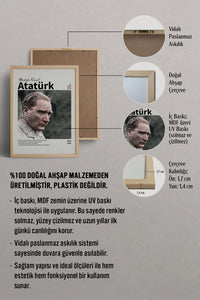HOMEPACK Ahşap Çerçeveli Tablo Çerçeveli Poster Sanatsal Modern Duvar Dekoru ATA-10