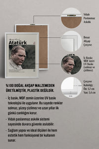 HOMEPACK Ahşap Çerçeveli Tablo Çerçeveli Poster Sanatsal Modern Duvar Dekoru ATA-10