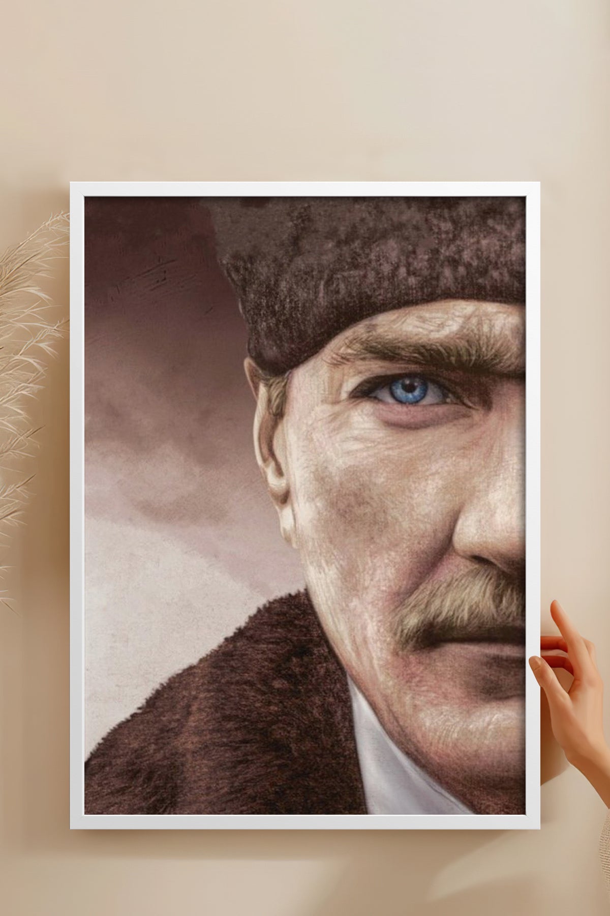 HOMEPACK Ahşap Çerçeveli Tablo Çerçeveli Poster Sanatsal Modern Duvar Dekoru ATA-11