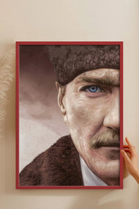 HOMEPACK Ahşap Çerçeveli Tablo Çerçeveli Poster Sanatsal Modern Duvar Dekoru ATA-11