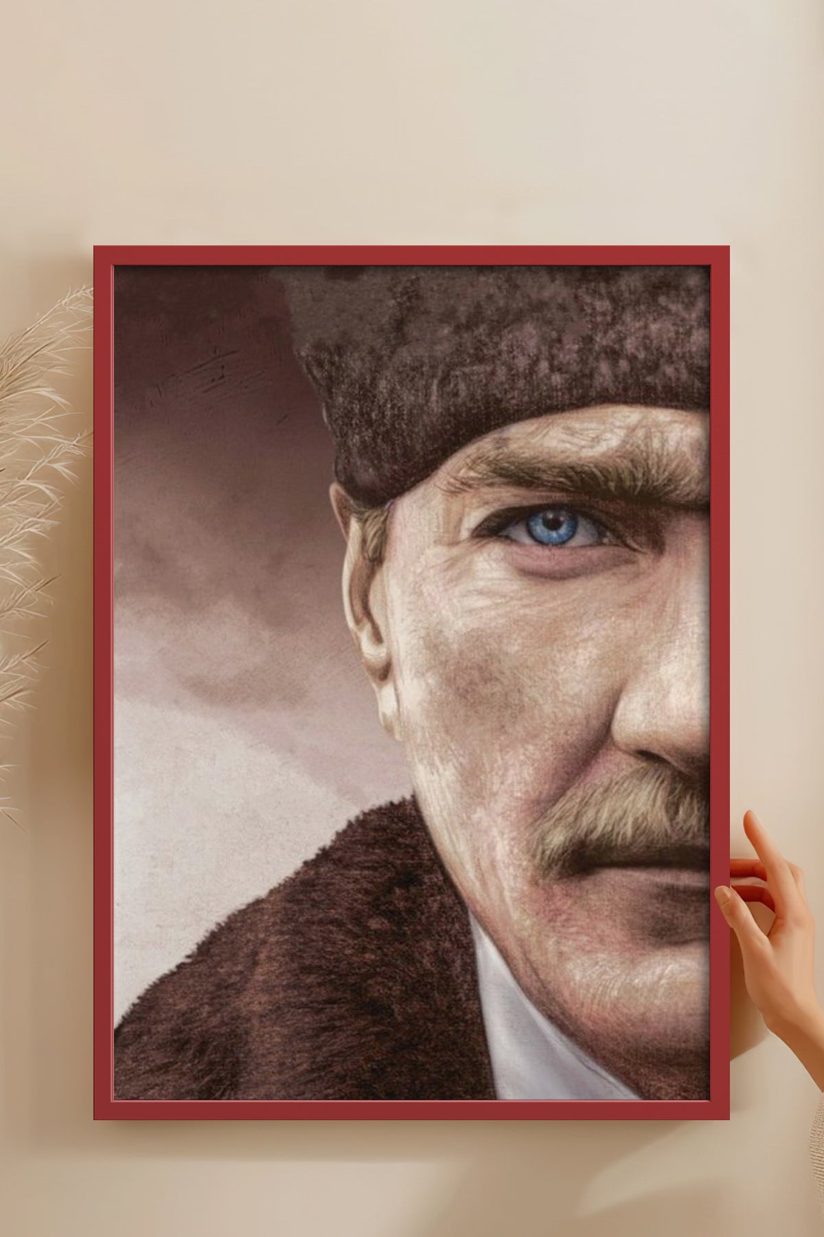 HOMEPACK Ahşap Çerçeveli Tablo Çerçeveli Poster Sanatsal Modern Duvar Dekoru ATA-11