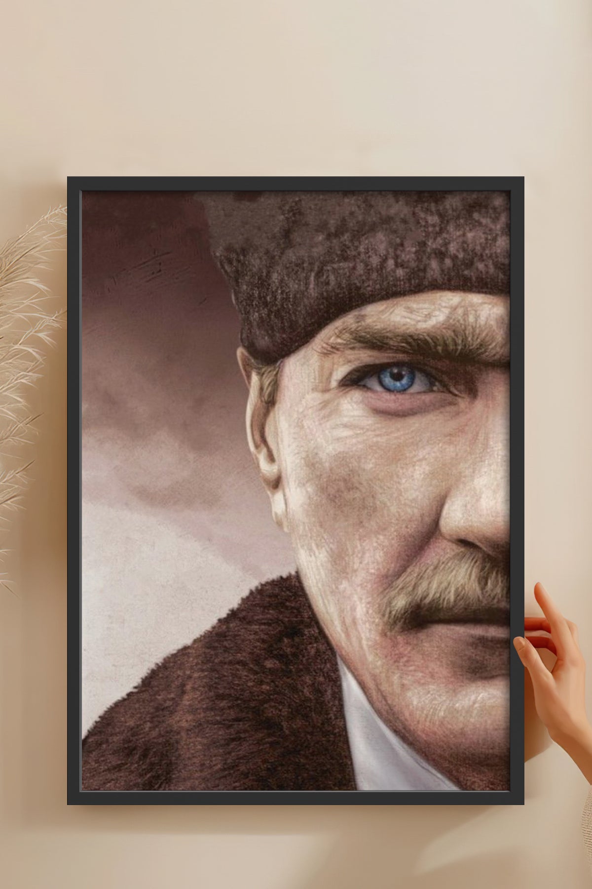 HOMEPACK Ahşap Çerçeveli Tablo Çerçeveli Poster Sanatsal Modern Duvar Dekoru ATA-11