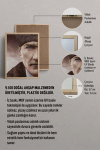 HOMEPACK Ahşap Çerçeveli Tablo Çerçeveli Poster Sanatsal Modern Duvar Dekoru ATA-11