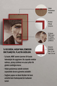 HOMEPACK Ahşap Çerçeveli Tablo Çerçeveli Poster Sanatsal Modern Duvar Dekoru ATA-11