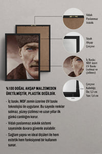 HOMEPACK Ahşap Çerçeveli Tablo Çerçeveli Poster Sanatsal Modern Duvar Dekoru ATA-11