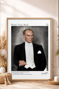 HOMEPACK Ahşap Çerçeveli Tablo Çerçeveli Poster Sanatsal Modern Duvar Dekoru ATA-12
