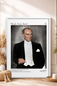 HOMEPACK Ahşap Çerçeveli Tablo Çerçeveli Poster Sanatsal Modern Duvar Dekoru ATA-12