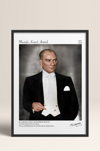 HOMEPACK Ahşap Çerçeveli Tablo Çerçeveli Poster Sanatsal Modern Duvar Dekoru ATA-12