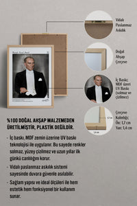 HOMEPACK Ahşap Çerçeveli Tablo Çerçeveli Poster Sanatsal Modern Duvar Dekoru ATA-12